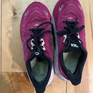 Hoka Women's Fuchsia and Black Athletic Shoes